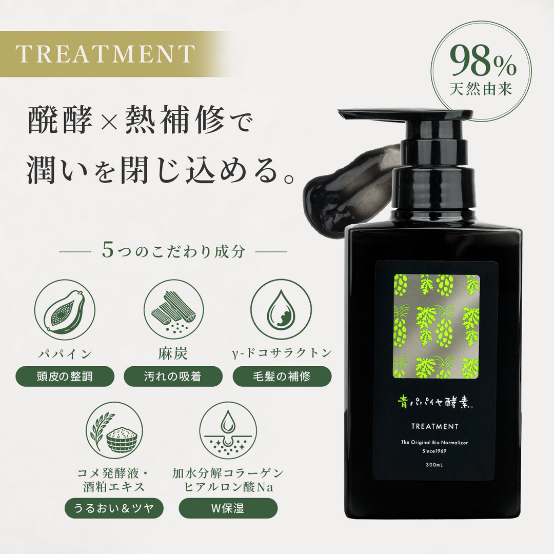 【予約】青パパイヤ酵素シャンプー トリートメント【9/14より順次発送予定】